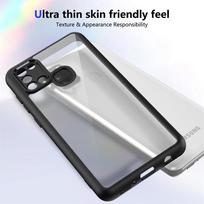 Smūgiams atsparus telefono dėklas Samsung Galaxy A21s dėklui Skaidrus Clear PC Silikonas Minkštas TPU Galinis dangtelis GalaxyA21S A 21s Funda for Galaxy A21s gray