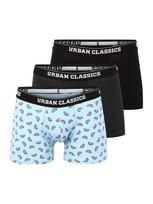 Urban Classics Boxer trumpikės šviesiai mėlyna / antracito spalva / rožių spalva / juoda