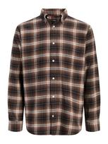 JACK & JONES Marškiniai 'JJEField' šokolado spalva / juoda / balta