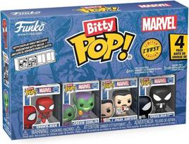 Bitty Pop! Spider-Man 4-Pack: Spider-Man, Green Goblin, J Jonah Jameson, Spiderman