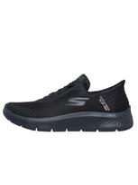 SKECHERS Batai be raištelių 'Go Walk Flex - Hands Up' juoda / balta