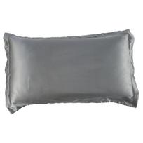 2PCS 100% Mulberry Silk Pillowcase Real Silk Pillowcase Pure Natural Silk Pillowcase Standard Queen King Size Pillow Case 48x74cm gray