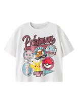 NAME IT Marškinėliai 'NKFJylal Pokemon' azuro spalva / geltona / rausvai raudona / balta