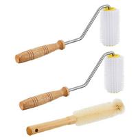 Honeys Extractor Tool Set Uncapping Needle Roller and Cleaning Brush Efficient 1 white