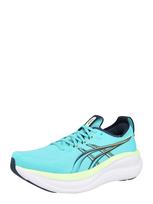 ASICS Bėgimo batai 'Gel-Nimbus 28' vandens spalva / pastelinė žalia / juoda