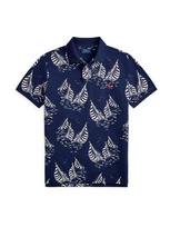 Polo Ralph Lauren Marškinėliai gelsvai pilka spalva / opalo / tamsiai mėlyna