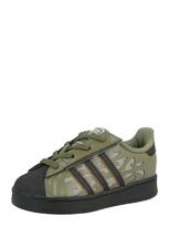ADIDAS ORIGINALS Sportbačiai 'SUPERSTAR' rusvai žalia / juoda
