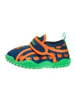 PLAYSHOES Sandalai / maudymosi batai 'Pirat' tamsiai mėlyna jūros spalva / ruda (konjako) / obuolių spalva / oranžinė