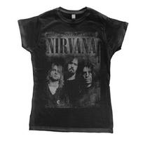 26 Moteriškas Nirvana Išblukę Veidai Kurt Cobain Rock Oficialus Marškinėliai Moterims Mergaitėms Unisex Marškinėliai L black