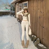 Spicy Girl High-Waisted White Skinny Jeans - Women's 2025 Autumn/Winter Stretchy Slimming Pencil Pants Small