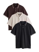 Next Marškinėliai nebalintos drobės spalva / šokolado spalva / juoda