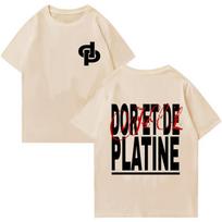 Rapper Jul DOR ET DE PLATINE Tshirt Unisex Women Clothing Fashion Hip Hop YK Shirt Vintage High Quality Cotton Short Sleeve Tops S