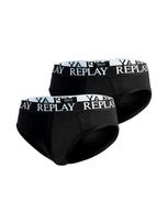 REPLAY Vyriškos kelnaitės juoda / balta
