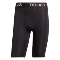 ADIDAS PERFORMANCE Sportinės kelnės 'TECHFIT Compression Training Short' rusvai pilka / juoda
