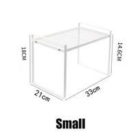 Desktop Storage Rack Multifunctional Cabinet Layered Shelf Save Space Iron Art Organizers Uitable For Kitchen Bedroom J1 balta