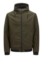 JACK & JONES Demisezoninė striukė 'JCOClassic' rusvai žalia / žaliosios citrinos spalva / juoda