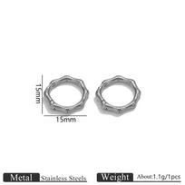 Stainless Steel Gold Plated Lobster Clasp Heart Round Geometry Hook Connector DIY Jewelry Making Craft Accessories gray