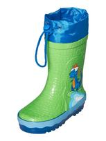 PLAYSHOES Guminiai batai 'Dino' mėlyna / žaliosios citrinos spalva / oranžinė