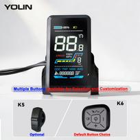 YL-91F-V E-bike Color screen Display dashboard 4.0inch accessories for electric bike IP65 waterproof juoda