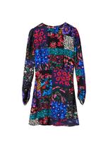 Desigual Suknelė azuro spalva / fuksijų spalva / juoda / balta