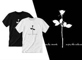 Depeche Band Violator Mode T-shirt Tee Adult Unisex Men's Round Neck Short Sleeve S white