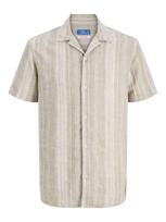 JACK & JONES Marškiniai 'Blusummer' rusvai žalia / balta