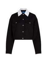 KARL LAGERFELD JEANS Demisezoninė striukė juoda / balta