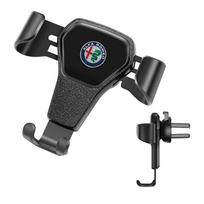 Automobilio ventiliacijos angos telefono laikiklis Automobilio interjero telefono tvirtinimo laikiklis Alfa Romeo Giulietta 159 Mito Giulia Stelvio 147 156 Tonale Brera SZ6 juoda