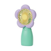 USB Rechargeable Flower Desktop Fan, Portable Handheld Fan for Home one size rožinė