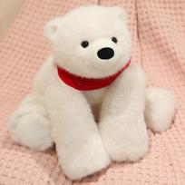 40-65cm Fluffly Cute Lying Giant Polar Bear Plush Pillow Cartoon Stuffed Animals White Bears Plushies Sofa Cushion for Kids Gift 40cm balta