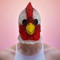 1PC Cosplay Richard Rooster Full Face Mask Funny Animal Head White Rooster Masks Hotline Miami Game Props Mad Chicken Mask brown