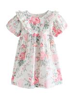 Next Suknelė 'Cath Kidston' žalia / rožių spalva / šviesiai raudona / balkšva
