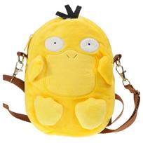New 20cm Plush Bag Anime Figure Pikachu Psyduck Bulbasaur Kawaii Crossbody Bag Anime Peripheral Boy Kids Gifts geltona