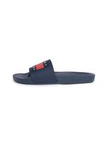 Tommy Jeans Šlepetės 'Essential' tamsiai mėlyna jūros spalva / ugnies raudona / balta