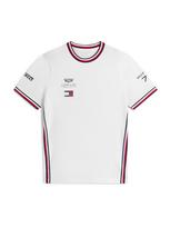 TOMMY HILFIGER Marškinėliai 'Bottas Replica' raudona / juoda / balta