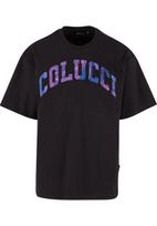 Colucci Marškinėliai 'College' safyro / sodri mėlyna („karališka“) / šviesiai violetinė / juoda