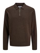 JACK & JONES Megztinis 'JJEEmil' tamsiai ruda