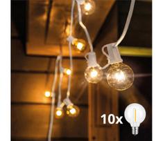 BRILAGI - LED Lauko dekoratyvinė girlianda GIRLANDA 10xE12 8 m balta IP44 šiltai balta