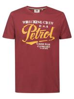 Petrol Industries Marškinėliai 'Classic' geltona / ugnies raudona / balta