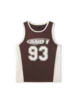 AND1 Marškinėliai '93' šokolado spalva / juoda / natūrali balta