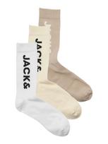JACK & JONES Kojinės 'JACHARLEY' rausvai pilka / šviesiai pilka / juoda / balta