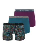 SCOTCH & SODA Boxer trumpikės turkio spalva / ruda (konjako) / benzino spalva / uogų spalva