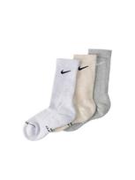 NIKE Sportinės kojinės 'ED ELVD' gelsvai pilka spalva / šviesiai pilka / juoda / balta