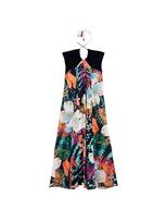 Desigual Vasarinė suknelė 'Tropical' turkio spalva / žalia / tamsiai oranžinė / juoda