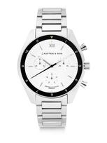 Kapten & Son Analoginis (įprasto dizaino) laikrodis 'Rise Silver Steel' sidabrinė / balta