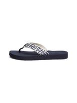 TOMMY HILFIGER Šlepetės per pirštą tamsiai mėlyna / šviesiai mėlyna