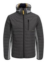 JACK & JONES Demisezoninė striukė 'Berg' geltona / pilka / grafito / juoda
