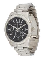 Michael Kors Analoginis (įprasto dizaino) laikrodis 'LEXINGTON' juoda / sidabrinė