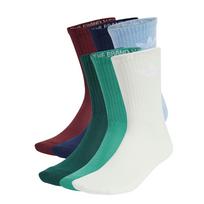 ADIDAS ORIGINALS Kojinės 'Trefoil Cushion' šviesiai mėlyna / tamsiai žalia / vyno raudona spalva / balta
