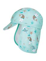 PLAYSHOES Skrybėlaitė 'Unicorn Mermaid Cat' turkio spalva / žalsvai mėlyna / ruda / balkšva